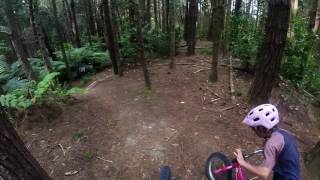 10 year old Erice shredding on her 16″ wheel bike!